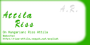 attila riss business card